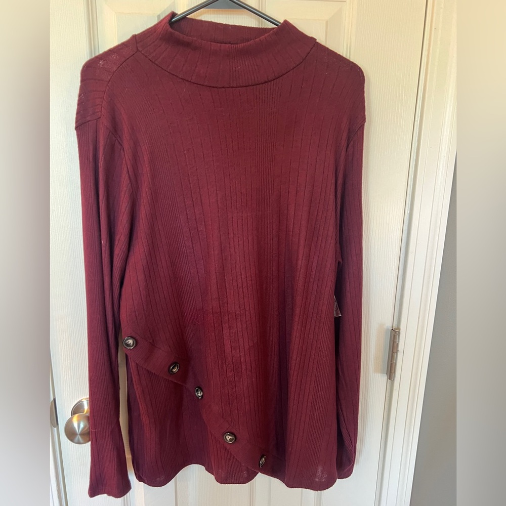 Apt. 9 Deep Red Knit Sweater